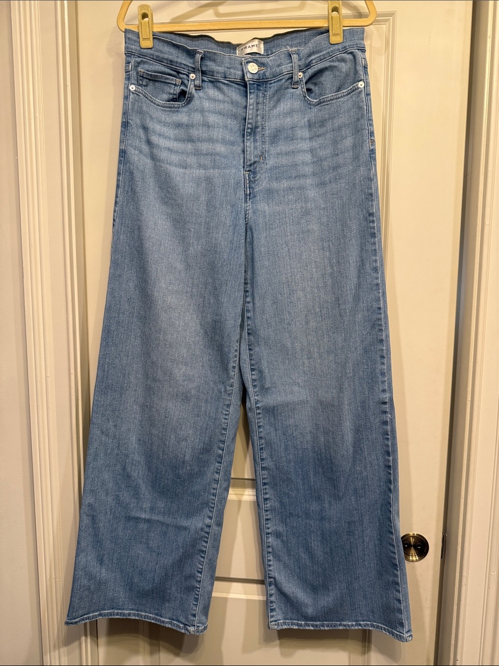 Frame Denim Light Blue Wide-Leg Jeans